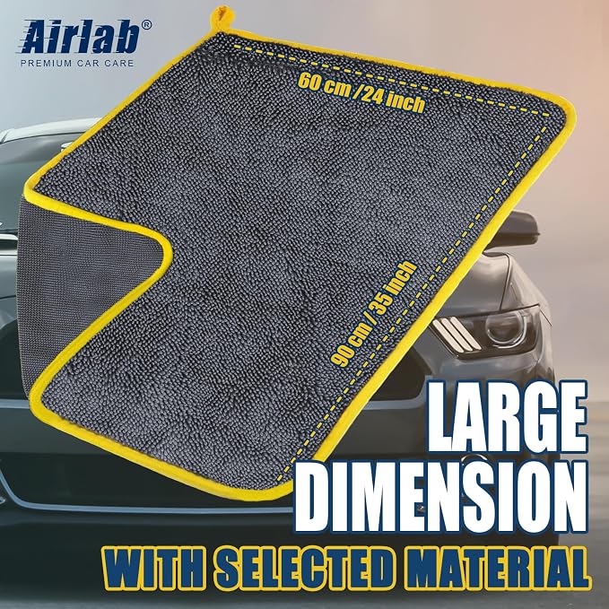 Airlab Microfiber Towels for Cars Wash Drying Extra Large Super Absorbent - Image 7