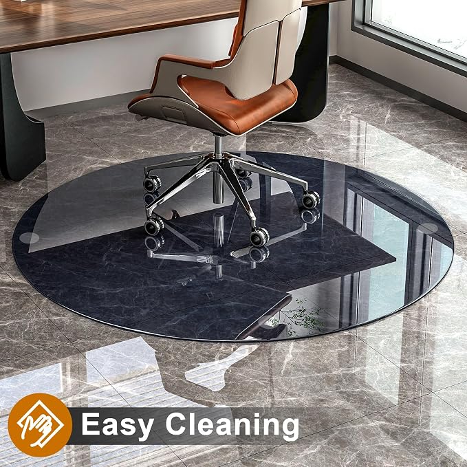 GLSLAND Round Tempered Glass Floor Mat - Image 6