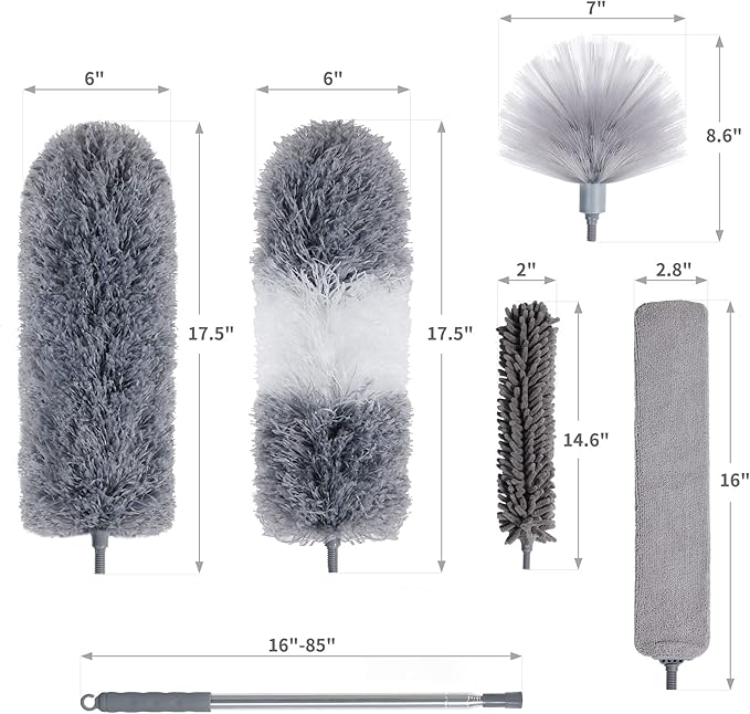 BOOMJOY Microfiber Feather Duster 7PCS, Bendable Dusters - Image 6