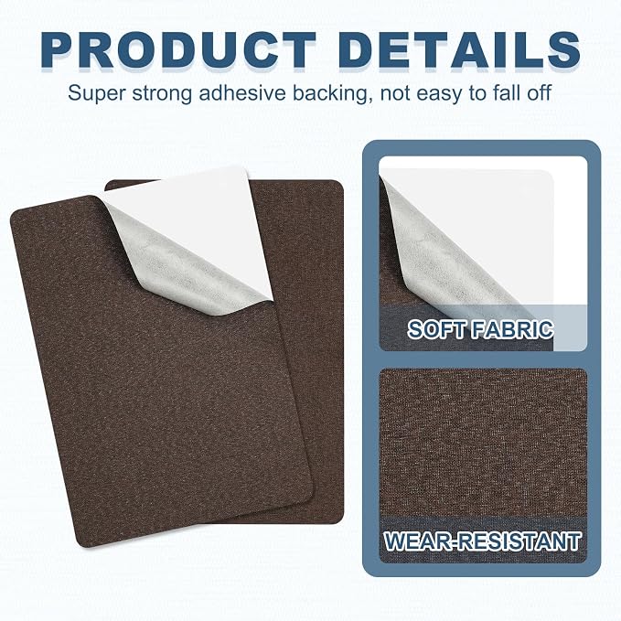 PATIKIL 8x11 Inch Linen Repair Patches, Dark Brown - Image 3