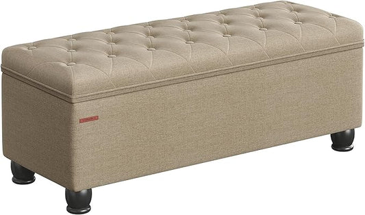 SONGMICS Storage Ottoman, Storage Bench, Tufted Entryway Bedroom Bench by SONGMICSbySONGMICSHOME