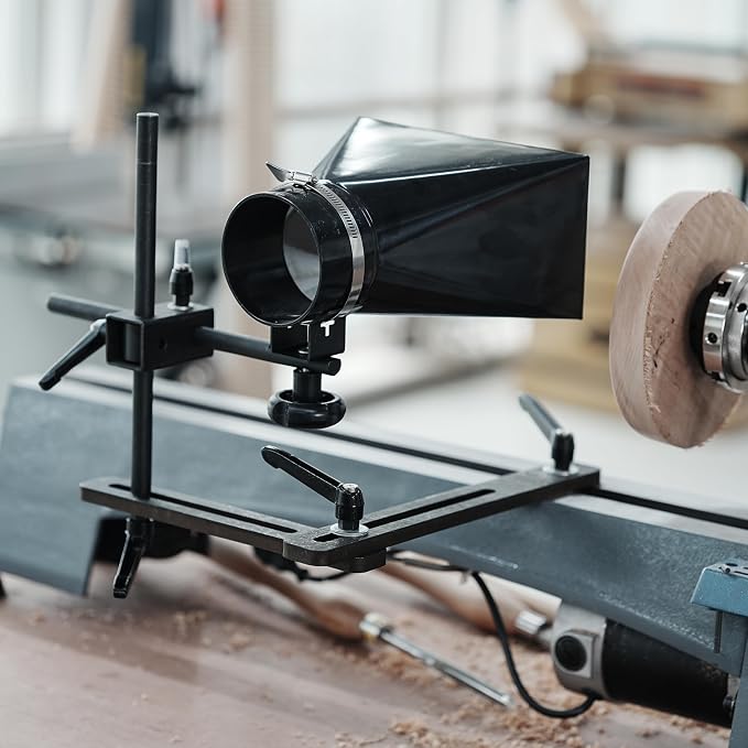Woodturning Dust Hood Installed on Woodlathe - Image 2