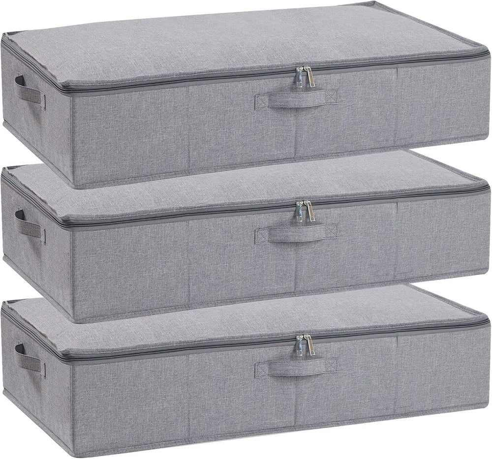 Under Bed Storage Container,Grey,23.6x11.8x5.9 Inch,3 Pack