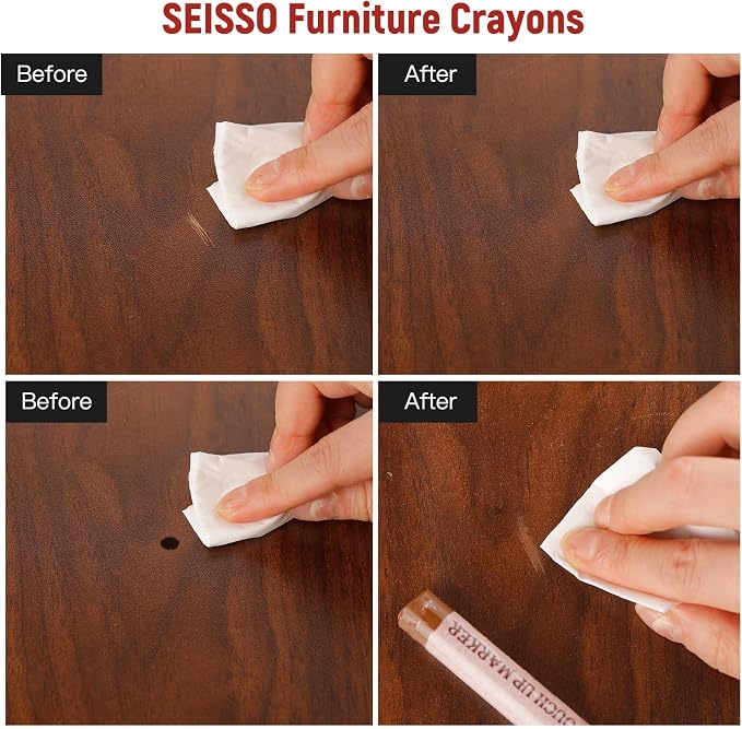 SEISSO Furniture Repair Crayon, Scratch Repair Wax, Furniture Marking Repair - Image 4