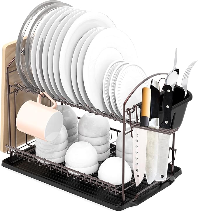 SIMPLE HOUSEWARE 2-Tier Dish Rack by SimpleHouseware