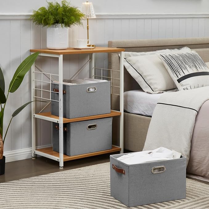 Large 3-Pack Foldable Fabric Storage Bins - Image 7