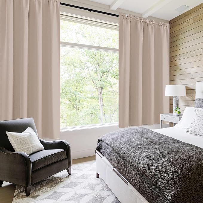 DWCN Blackout Curtains for Living Room Thermal Insulated, Energy Saving & Noise - Image 2
