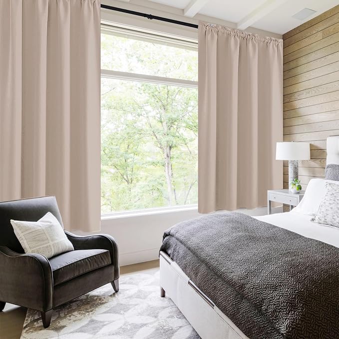 DWCN Blackout Curtains for Living Room Thermal Insulated, Energy Saving & Noise - Image 2
