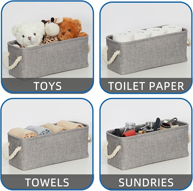 Temary Small Storage Baskets for Organizing, Narrow Baskets for Storage Toilet - Image 5
