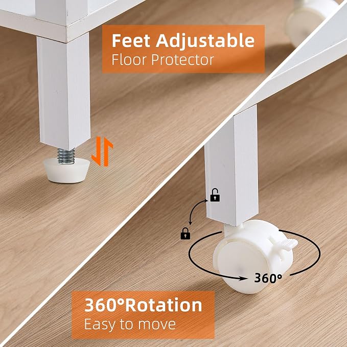 Lerliuo White 3 Tier Printer Stand - Image 6