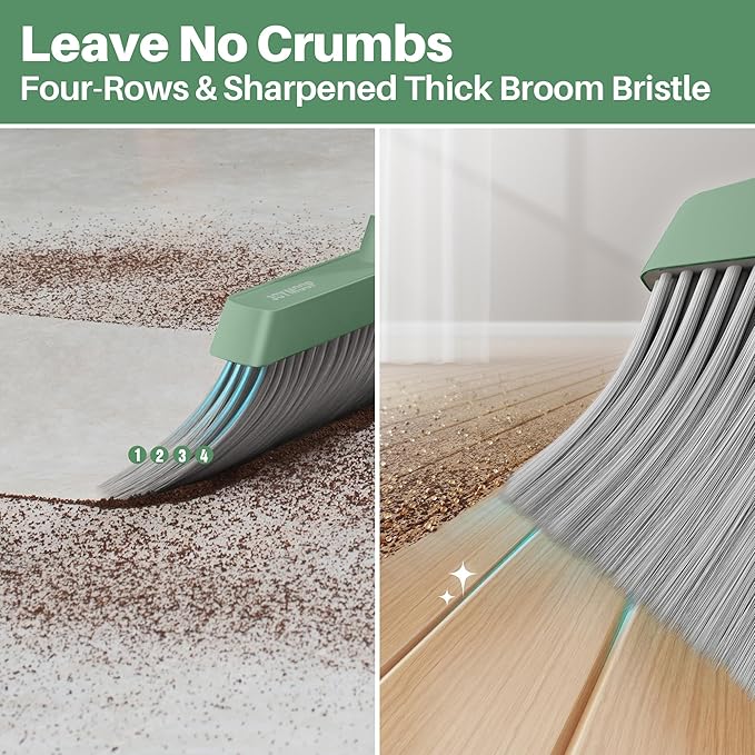 JOYMOOP Dark Teal Green Broom and Dustpan Set - Image 5