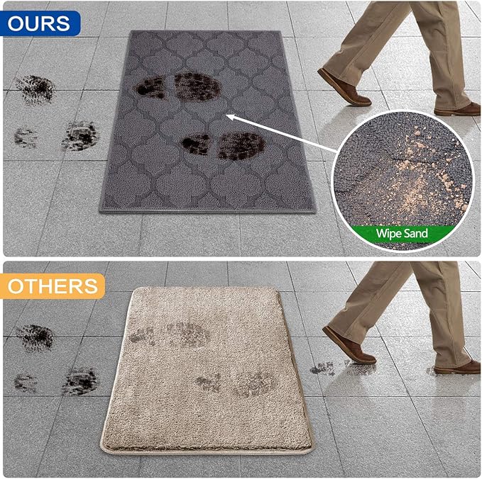 FONEYI Indoor Door Mat, Entrance Rug 24" x 36" Non-Slip Rubber Backing - Image 3