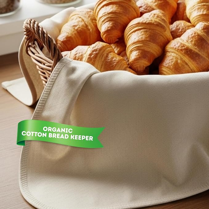 WHITEWRAP Flour Sack Towels for Bread Dough Proofing – 100% Unbleached Cotton - Image 4