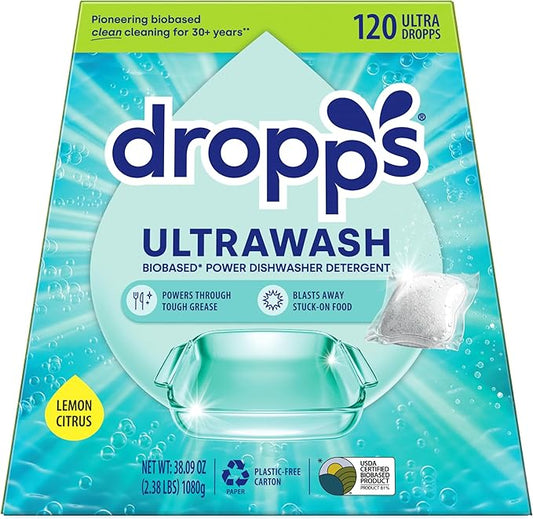 Dropps UltraWash Dishwasher Pods, Lemon Citrus by Dropps