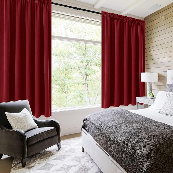 DWCN Blackout Curtains for Bedroom – Rod Pocket Thermal Insulated Noise - Image 2