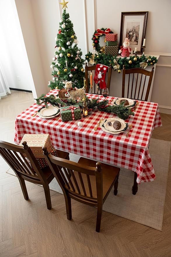 Waterproof Checkered Tablecloth Fabric - Image 2