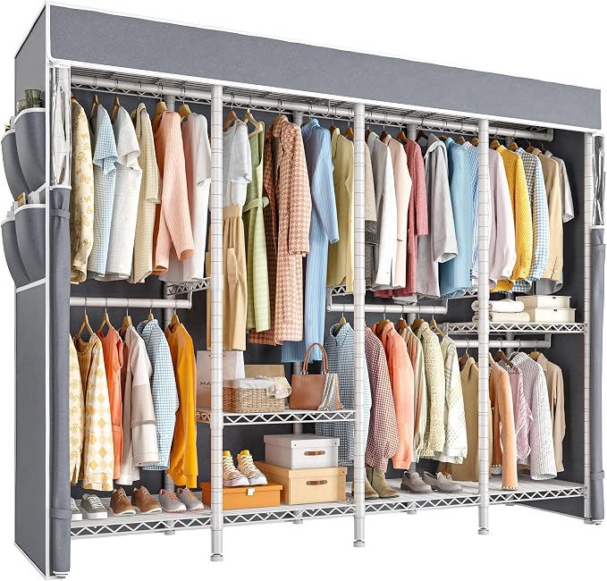 Raybee Clothes Rack with Cover, 1150LBS Heavy Duty Clothing Rack - Image 6