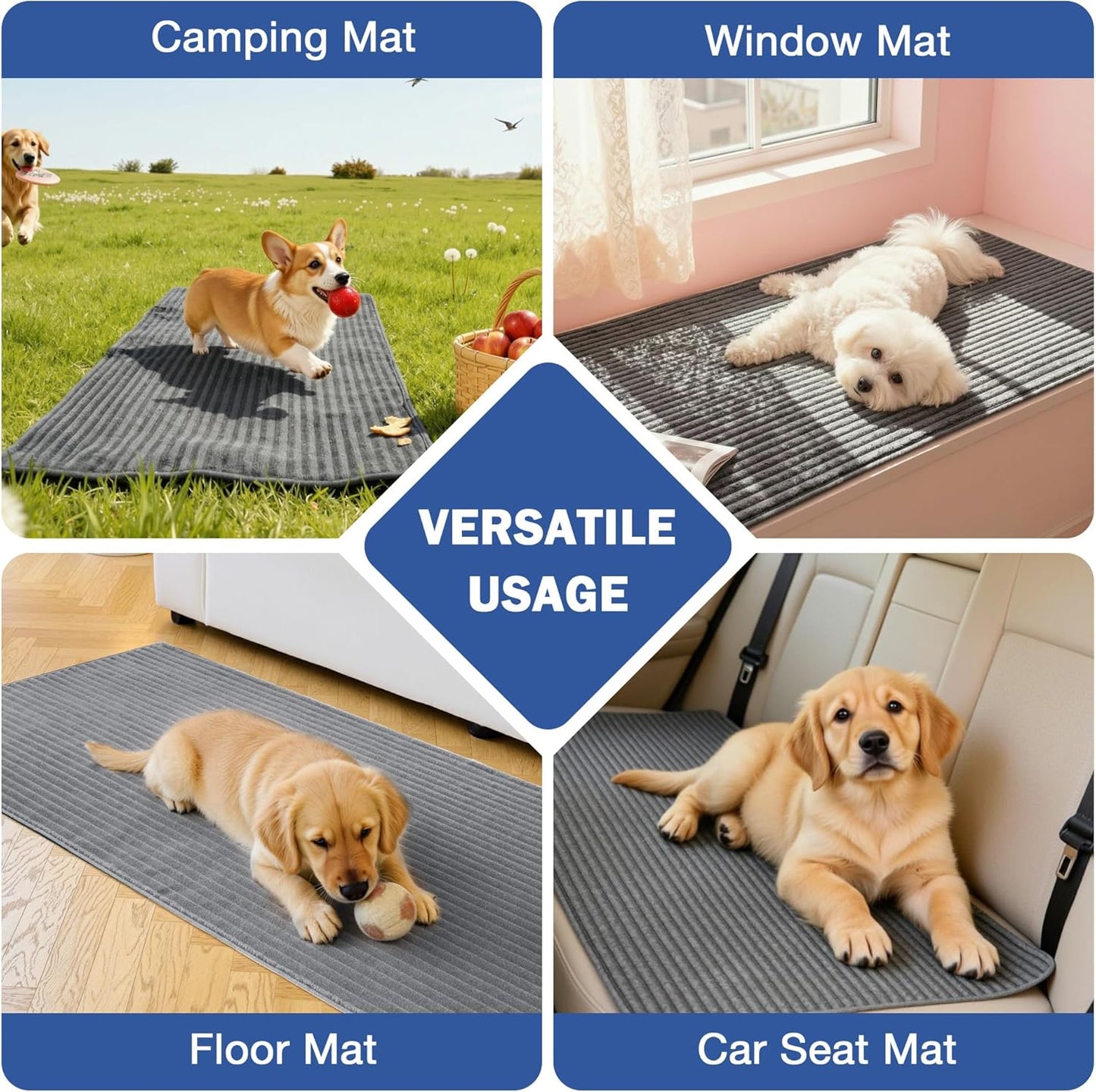 MYSKY HOME Couch Covers for Sectional Sofa, L Shaped Couch Cover, 100% Waterproof Couch Covers for Dogs, Sectional Couch Cover, Non Slip 2 Pieces Sofa Cover, Dark Grey, 35"x63"+35"x63"