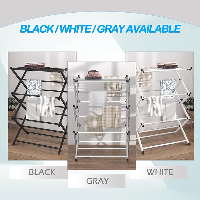 Household Indoor Folding Clothes Drying Rack, Dry Laundry and Hang Clothes - Image 6