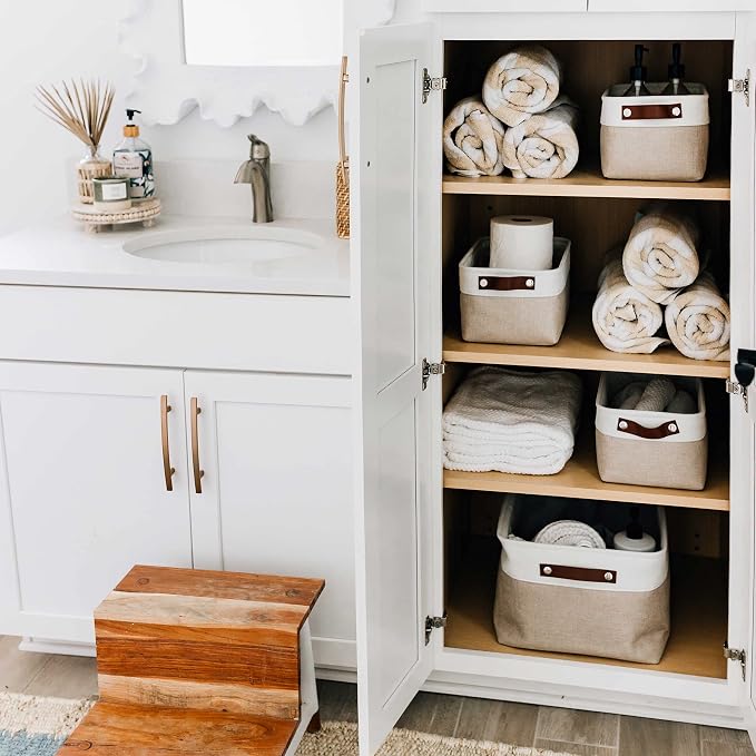 OrganiHaus Small Fabric Storage Baskets - Image 5