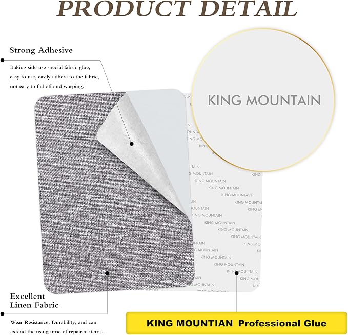 Coarse Linen Repair Patches, Self-Adhesive Linen Fabric Patches, 8X11 inch 2 PCS - Image 2