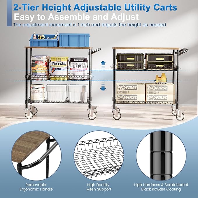 Leteuke Rolling Kitchen Carts - Image 4