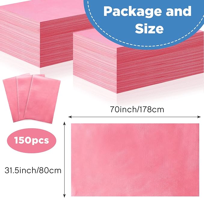 Tegeme 150 Pieces Disposable Massage Table Sheets 31" x 70" Waterproof Bed - Image 2