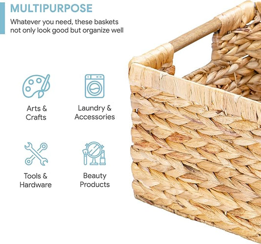 Large Wicker Basket Rectangular - Image 2