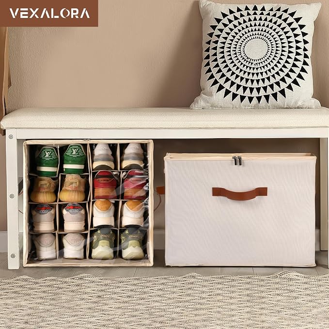 Shoe Organizer for Closet, 3 Pack Shoe Storage Bins - Image 7