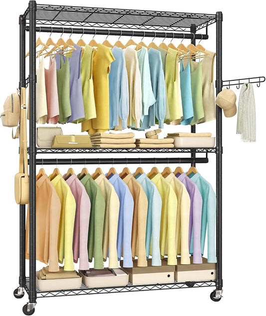 SONGMICS Heavy-Duty Rolling Clothes Rack, Garment Rack, Portable Closet by SONGMICSbySONGMICSHOME
