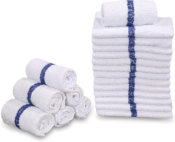 GOLD TEXTILES 120 PC New Cotton Blend White Restaurant Bar Mops Kitchen Towels - Image 5
