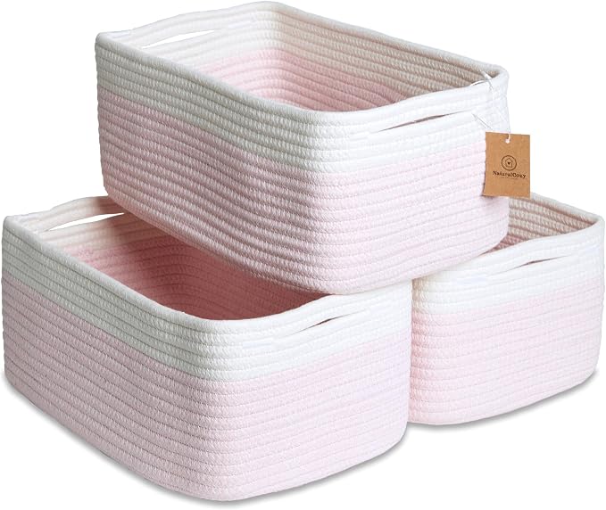 NaturalCozy 13.5”x8.5”x5.5” Rectangle Storage Baskets by NaturalCozy