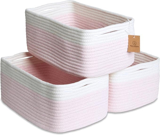 NaturalCozy 13.5”x8.5”x5.5” Rectangle Storage Baskets by NaturalCozy