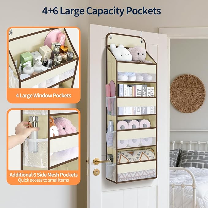 Yecaye Over The Door Organizer, Heavy Duty Hanging Organizers and Storage - Image 3