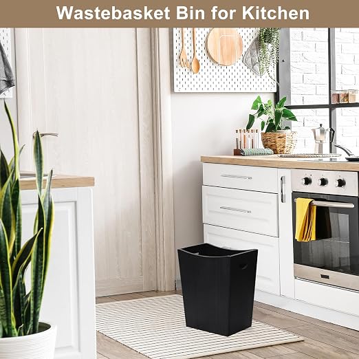 SEHERTIWY Wood Trash Can, Farmhouse Wastebasket Bin - Image 2