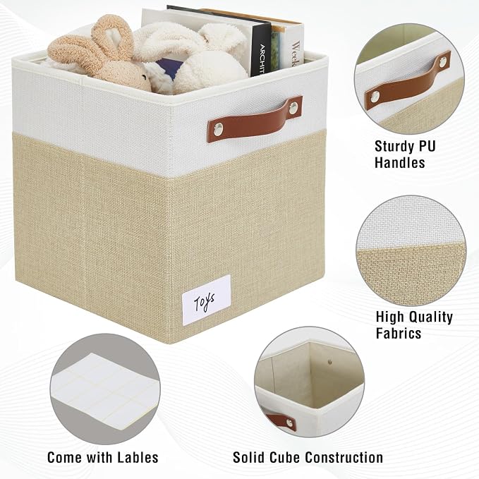 Collapsible Fabric Storage Cube Bins