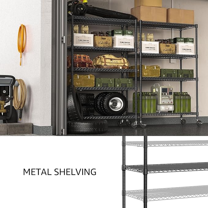 IZEUK Garage Shelving Wide Storage Shelves 4 Tier Metal Shelves 3200 LBS Heavy - Image 7