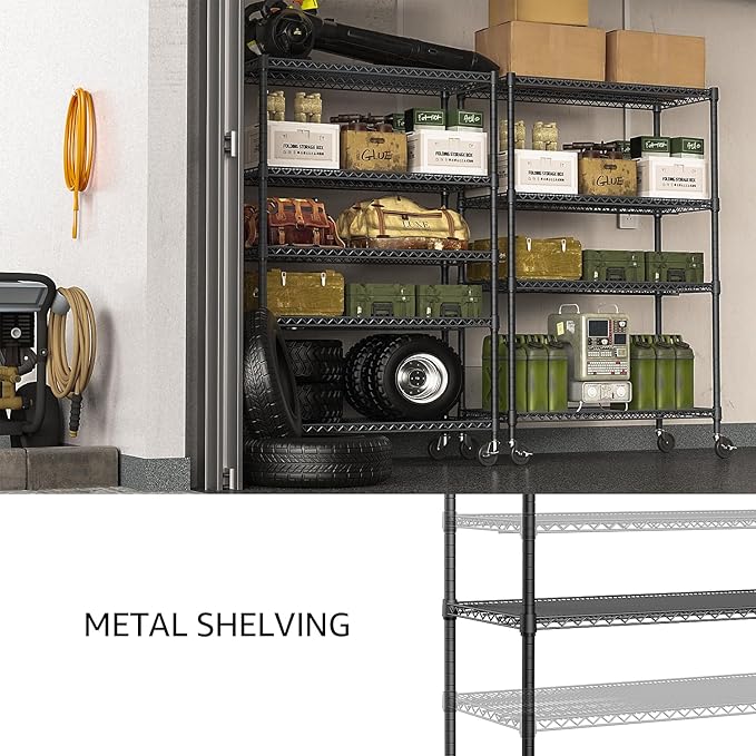 IZEUK Garage Shelving Wide Storage Shelves 5 Tier Metal Shelves 4000 LBS Heavy - Image 7