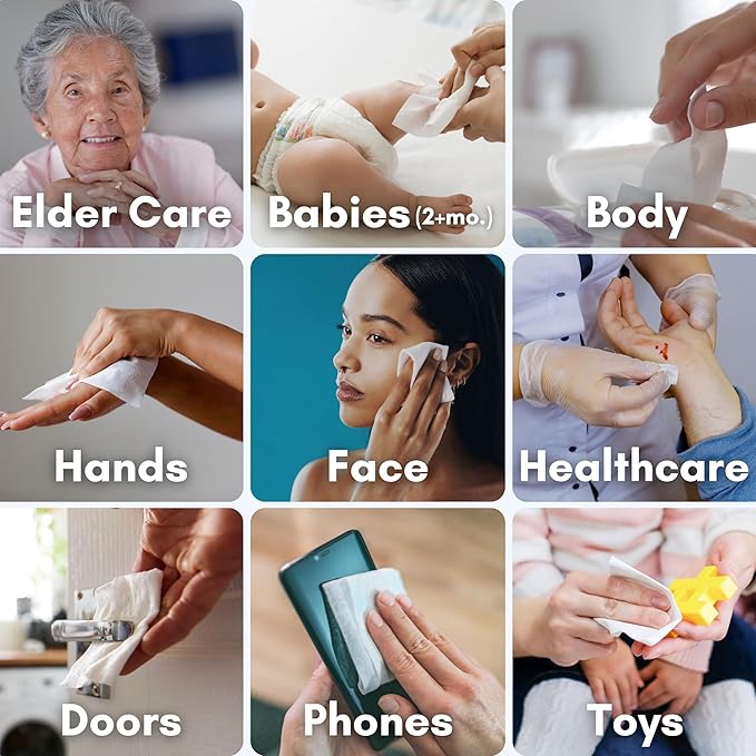 Nurture XL Antibacterial Body & Hand Wipes | Alcohol-Free Antiseptic Wet - Image 2