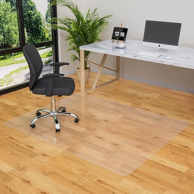 Office Chair Mat for Hardwood Floor- 46" x 60" Clear Desk Computer Chair Mat - Image 8