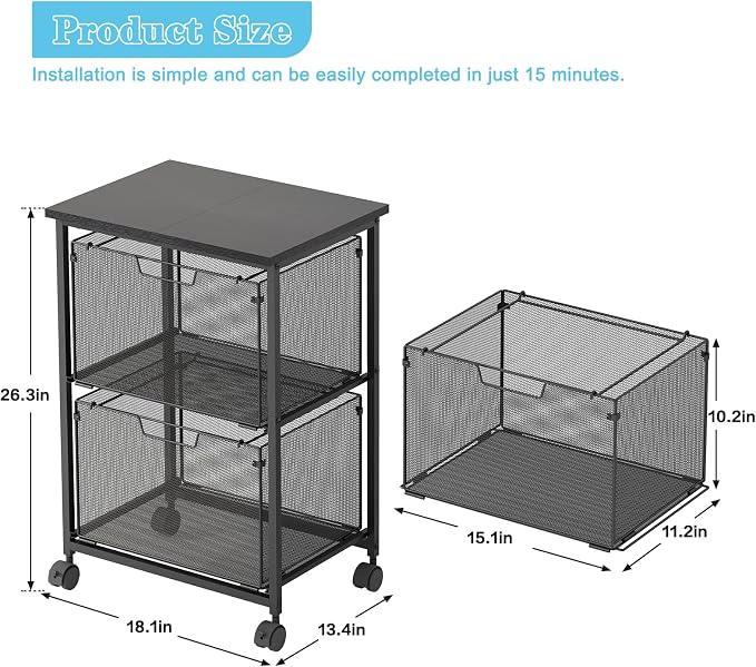 Letter/Legal Rolling File Cart - Image 2