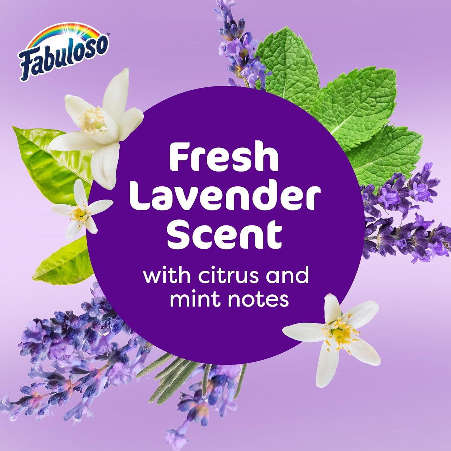 Fabuloso 2X All-Purpose Cleaner, Lavender Scent, 56 fl oz | No Rinse Floor Cleaner, Long-Lasting Freshness, Multi-Purpose Cleaner, Concentrated Formula, Everyday Cleaning, No Residue