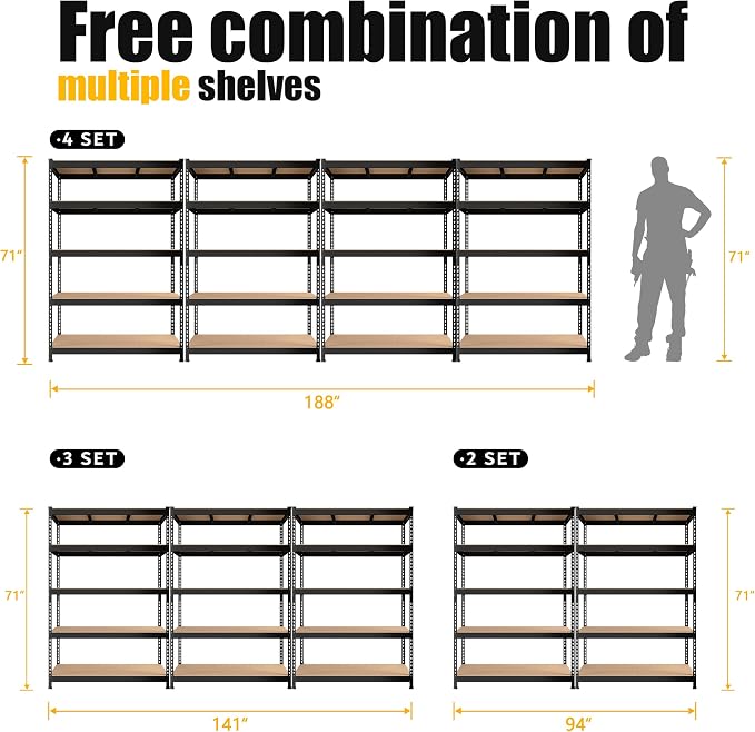 PrimeZone 8 Pack Heavy Duty Storage Shelves - Image 8