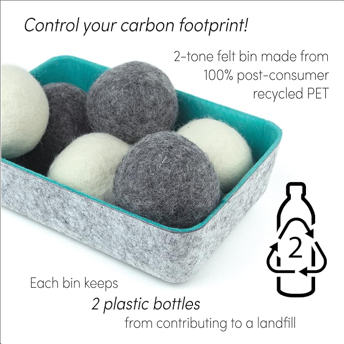 Three by Three Seattle Felt·Like·it!™ Wool Dryer Balls + Storage Bin: Reduce - Image 5