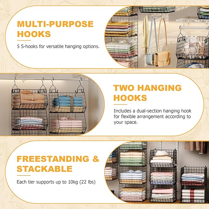 X-cosrack 3-Tier Hanging Storage Organizer - Image 8