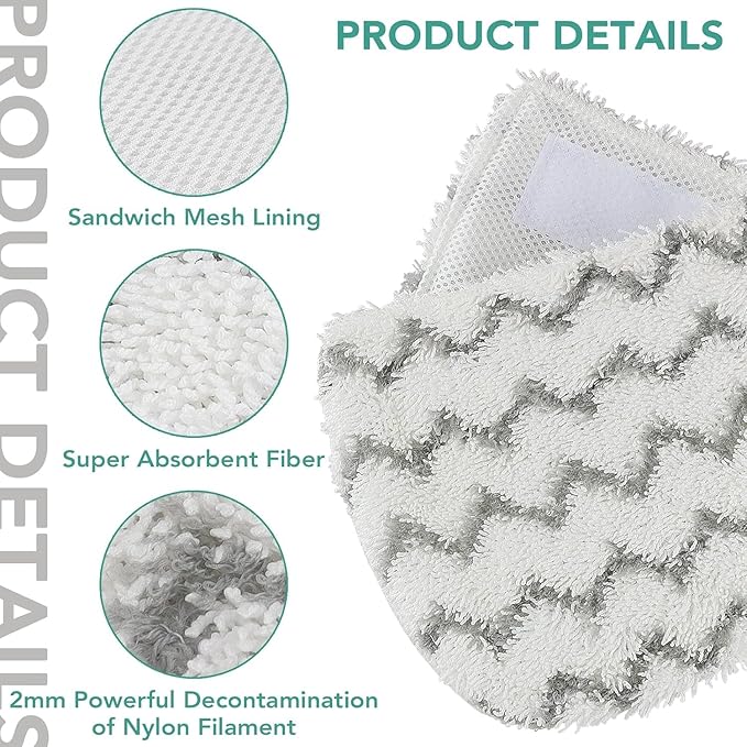 Sgizoku S1000 S2001 Steam Mop Replacement Pads - Image 5