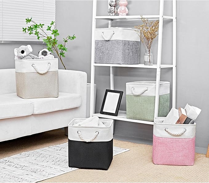 Cube Storage Bins, Collapsible Fabric Storage Cubes Bins, 11 Inch Cube Storage - Image 8