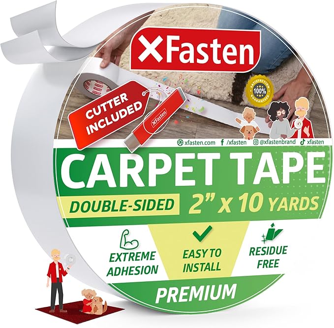 XFasten Double Sided Carpet Tape by XFasten