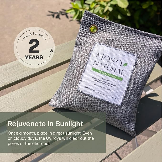 Moso Natural Air Purifying Bag 200g Bamboo Charcoal Odor Absorber - Image 9