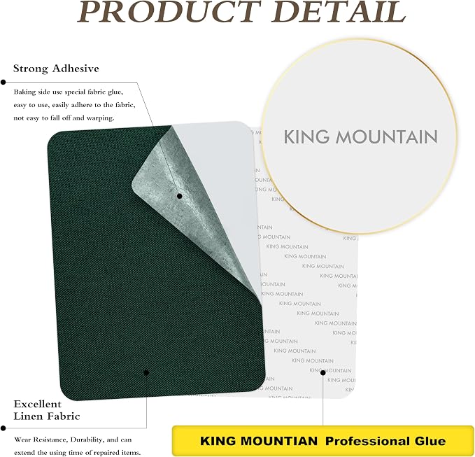 KING MOUNTAIN Coarse Linen Repair Patches, Self-Adhesive Linen Fabric Patches - Image 2